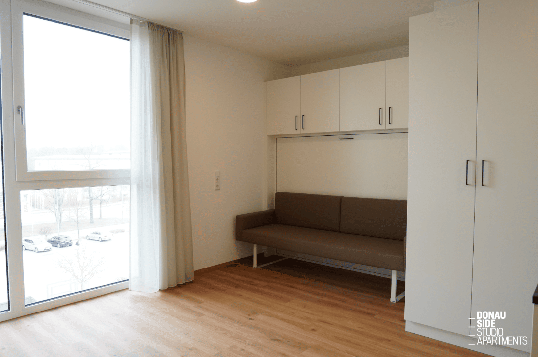 DONAU SIDE: Modernes Studio Apartment mit Terrasse, Fitnessstudio & Co-Working – Ingolstadt – Vorschaubild 6