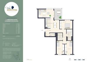 Viva Agrippina: Exklusive 4-Zimmer-Wohnung mit Balkon am Rhein in Köln – 50668 Köln – Vorschaubild 3