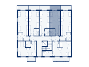 1-Zimmer-Apartment mit Balkon zur Parkseite (B12) – 53129 Bonn – Vorschaubild 4
