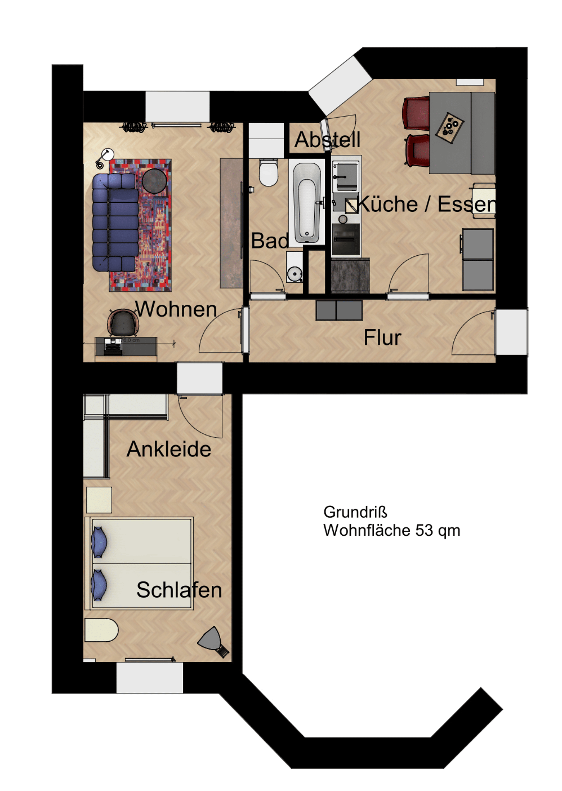 Etagenwohnung in 50670 Köln mit 53 m² kaufen