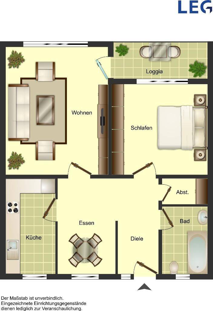 Demnächst frei! 2-Zimmer-Wohnung in Düsseldorf Garath – Düsseldorf – Vorschaubild 2