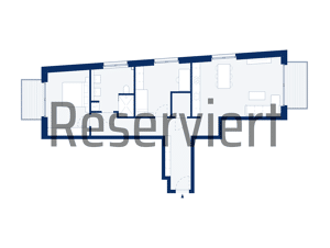 RESERVIERT! 3-Zimmer-Wohnung im 2.OG mit Balkon zur Parkseite und zur Eingangsseite (D15)