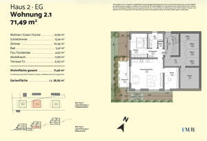 Exklusive 3 Zimmer, Neubau ETW in Würzburg , 71,49 qm, provisionsfrei mit eigenem Garten – 97076 Würzburg – Vorschaubild 5