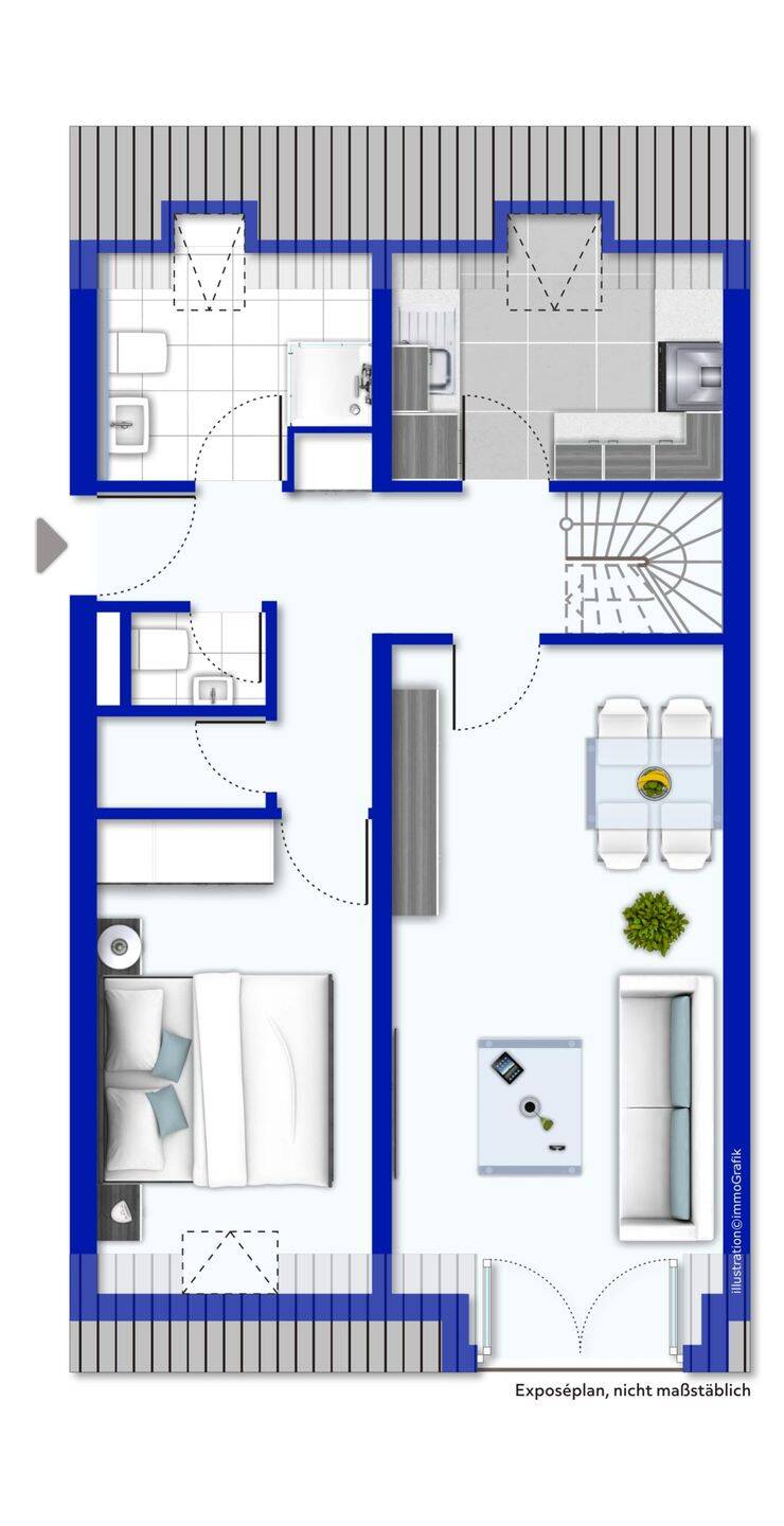 Über den Dächern wohnen - stilvolle 3-Zimmer-Maisonette in Ludwigshafen – Ludwigshafen am Rhein – Vorschaubild 4