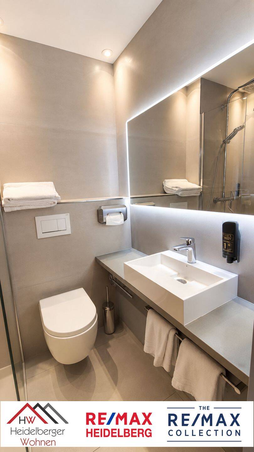 Hotel-Atmosphäre: vollausgestattetes möbliertes ehemaliges Hotelzimmer in Karlsruhe zu vermieten. – Karlsruhe – Vorschaubild 8