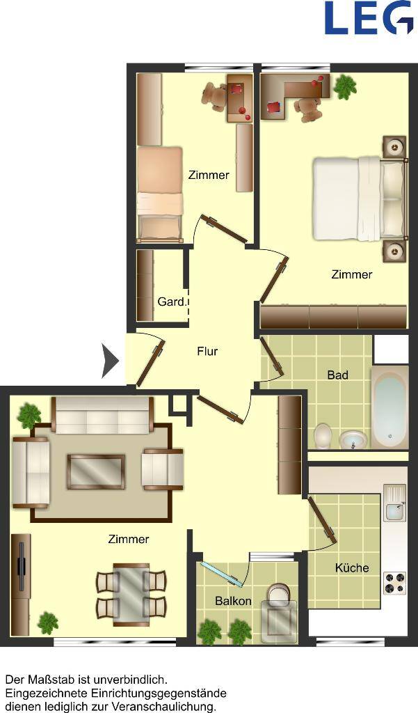 Demnächst frei! 2-Zimmer-Wohnung in Düsseldorf Garath – Düsseldorf – Vorschaubild 2