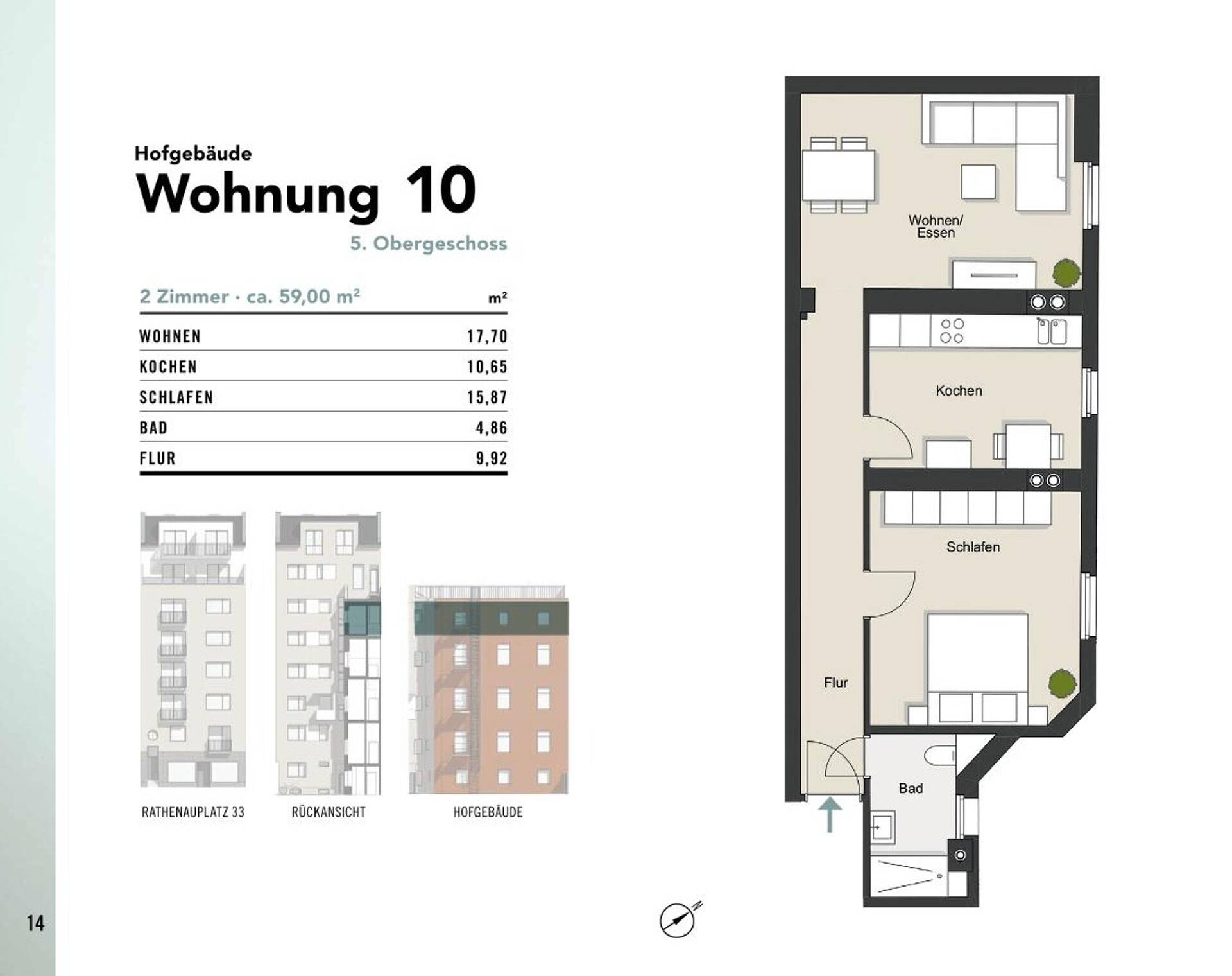 Etagenwohnung in 50674 köln mit 59 m² kaufen