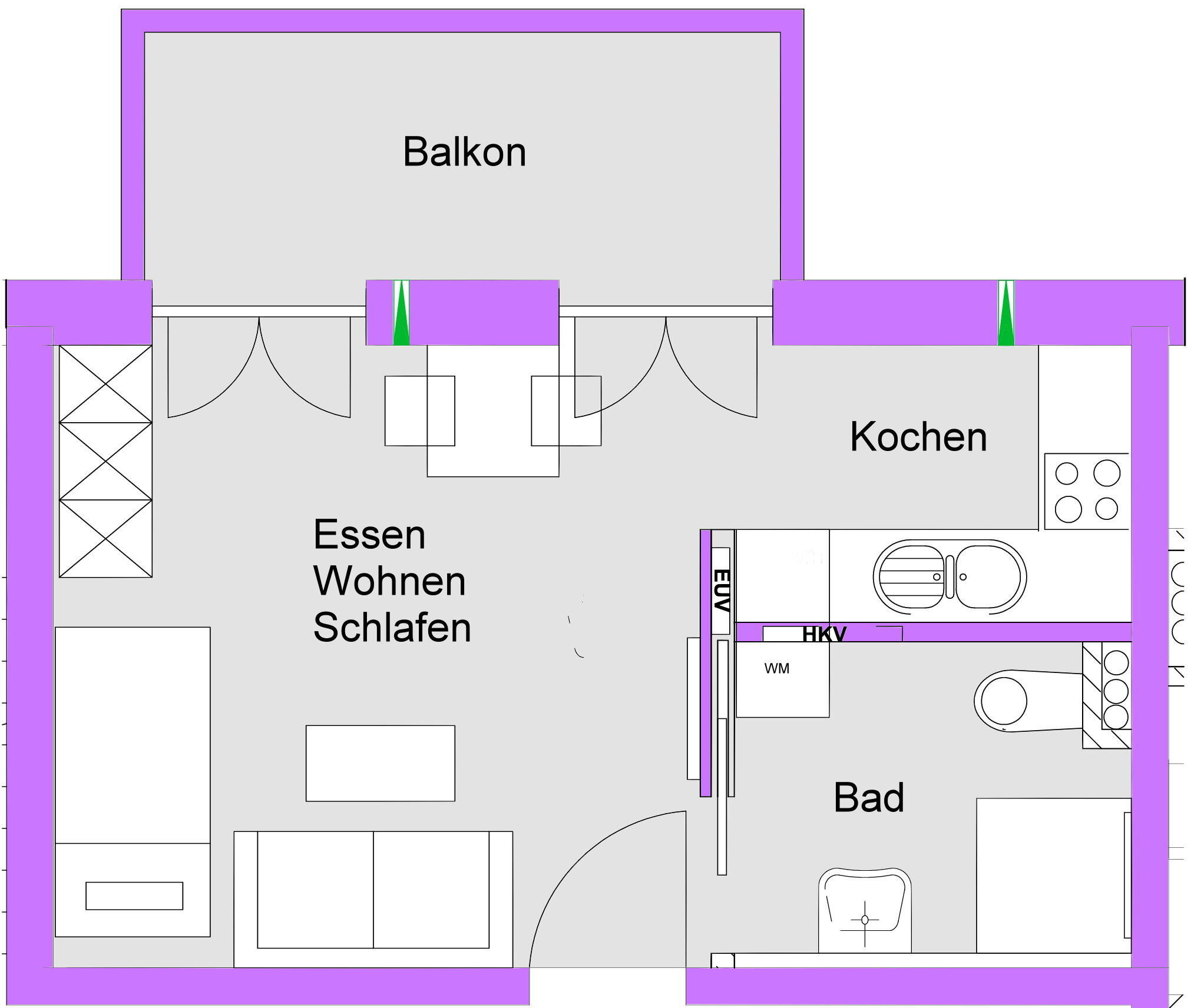 Schöne helle 1 Zimmer Wohnung in der Wohnanlage "Wohnen am Rottufer" in Eggenfelden