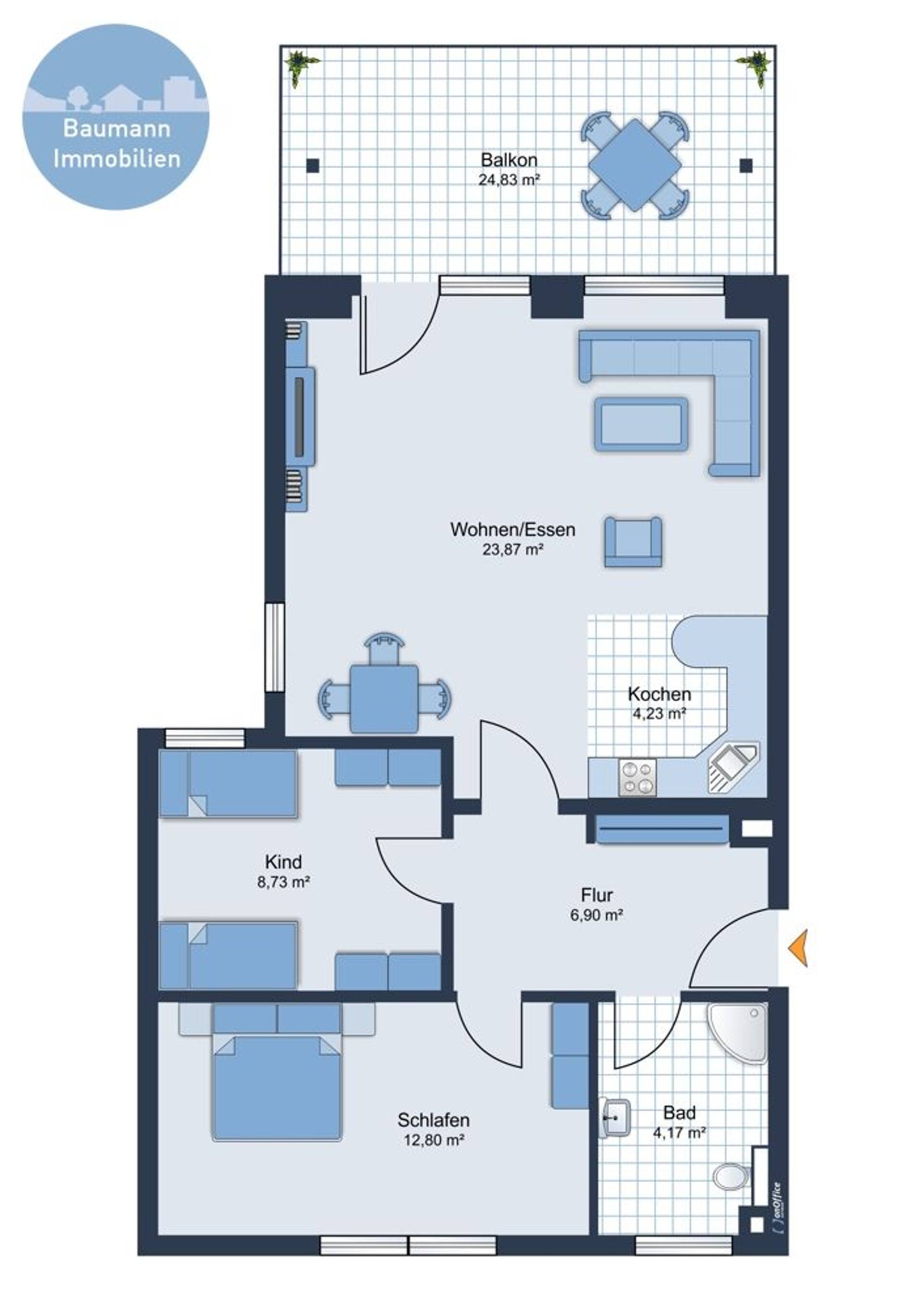 Etagenwohnung in 27476 Cuxhaven / Duhnen mit 67,61 m² kaufen