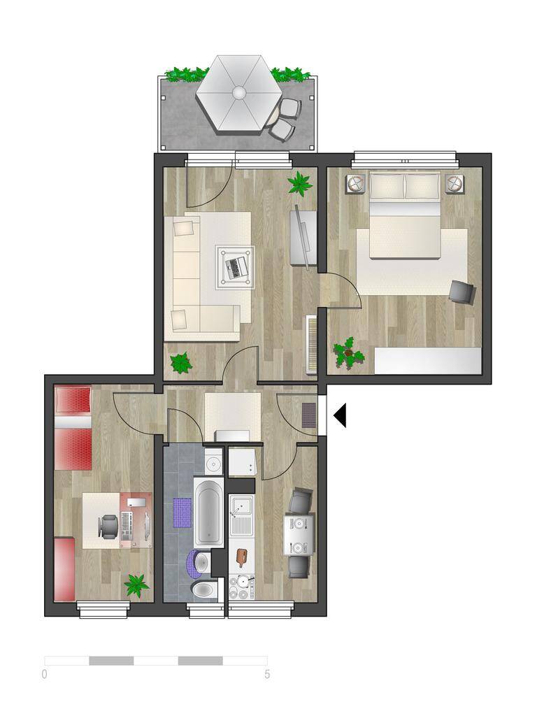 Tolle 3-Raum-Wohnung mit Balkon – Chemnitz – Vorschaubild 5