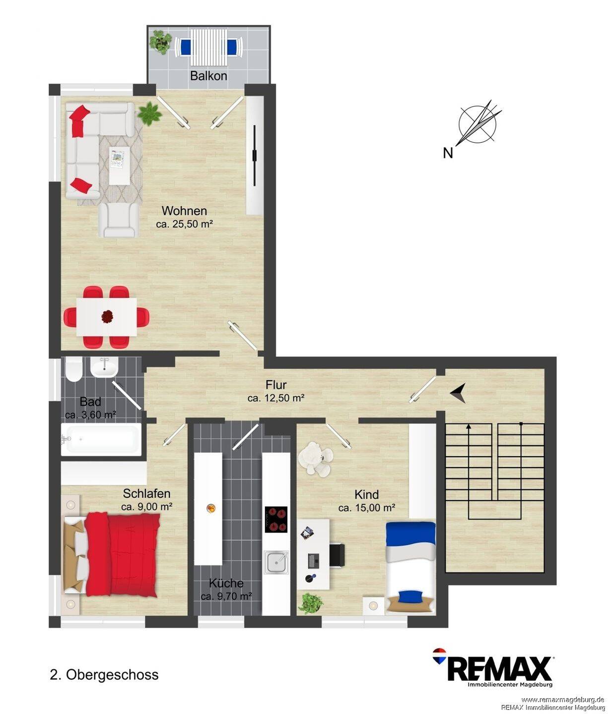 Lichtdurchflutete 3-Zimmer mit Balkon und TG-Stellplatz in Cracau – Magdeburg – Vorschaubild 8