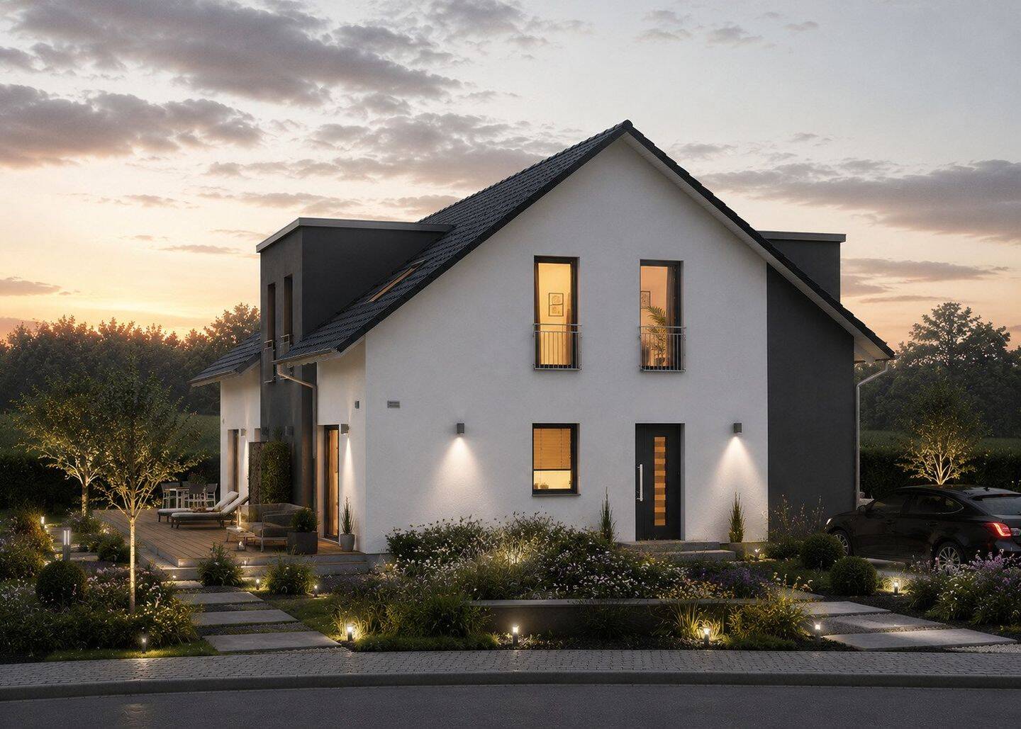 Architektenhaus mit Wohlfühlgarten - modernes Zweifamilienhaus in sonniger Lage – Oberteuringen – Bild 1 von 9