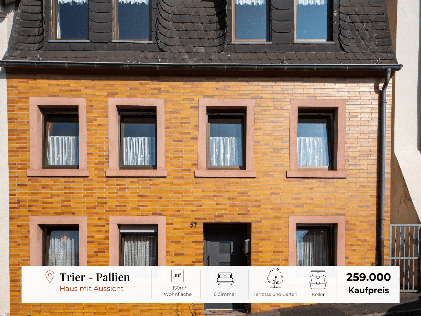 Charmantes Stadthaus mit unvergleichlichem Panoramablick in Trier-Pallien