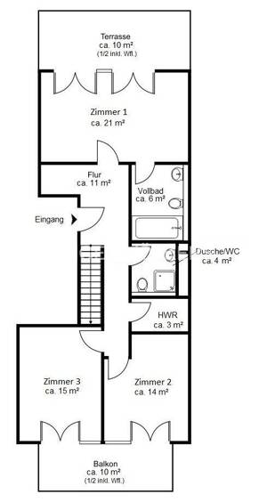 Exklusives Waterloft am Uhlenhorster Kanal - Modernes Maisonette-Wohnen. – 22085 Hamburg – Vorschaubild 9