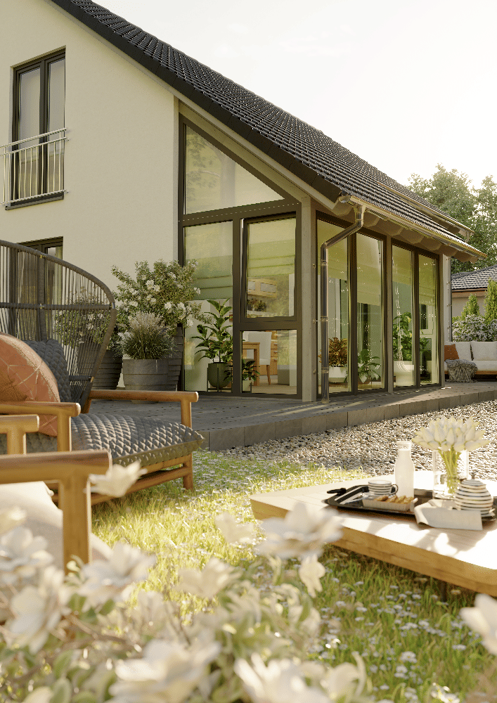 INKLUSIVE Wintergarten & Carport: Energiesparend, bezahlbar & gemütlich. Massivhaus in Moringen – Moringen – Bild 1 von 9