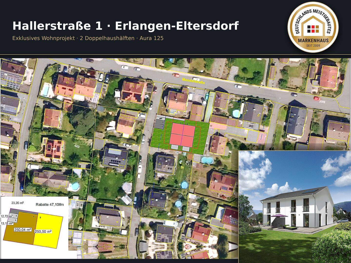 Erlangen: Neubau DHH| Komplettpreis inkl. Grundstück & Baunebenkosten – Erlangen – Bild 1 von 6