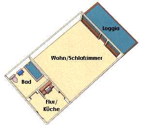 "Kuscheliges Nest" Gemütliches 1-Zimmer-Appartement mit freiem Blick und großer verglaster Ostloggia in München - Oly... – München – Vorschaubild 2