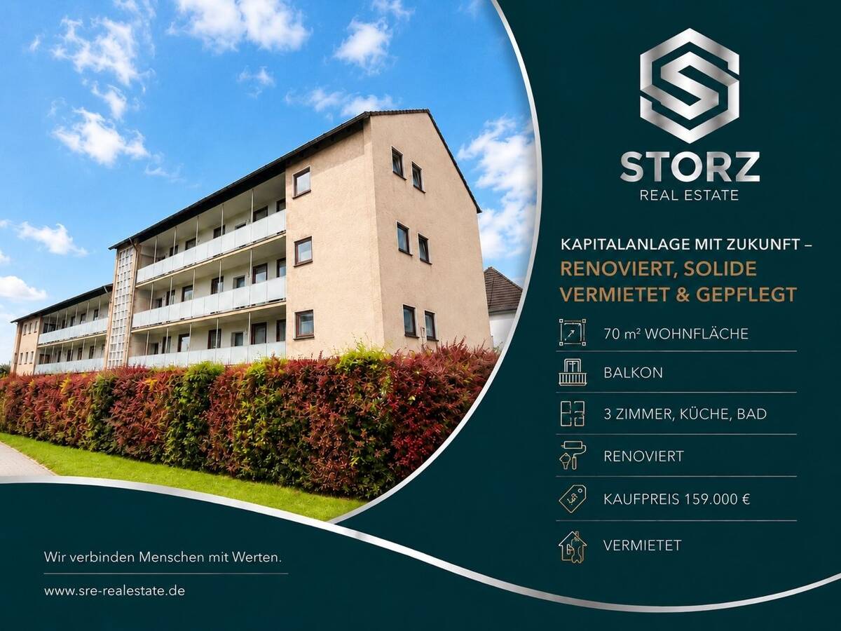 3 ZKB im Herzen von Kassel als Kapitalanlage geeignet – 34125 Kassel – Bild 1 von 9