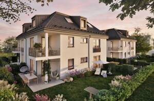 Attraktive großzügige 2-Zi.-Whg., Privatgarten 100m², Tageslicht-Bad, Lift