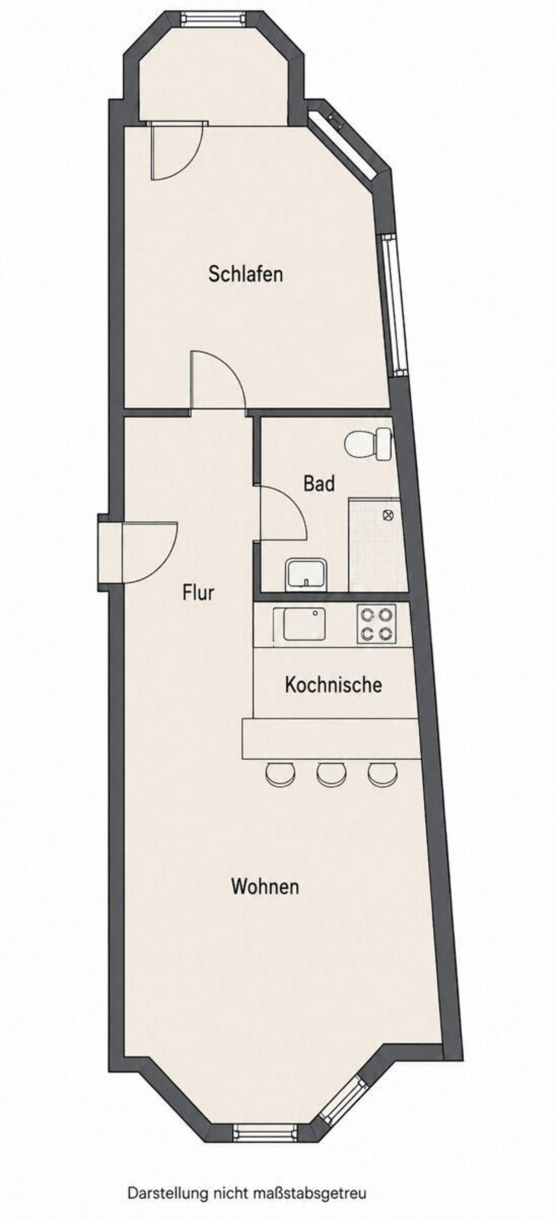 Etagenwohnung in 50968 Köln / Marienburg mit 50 m² kaufen