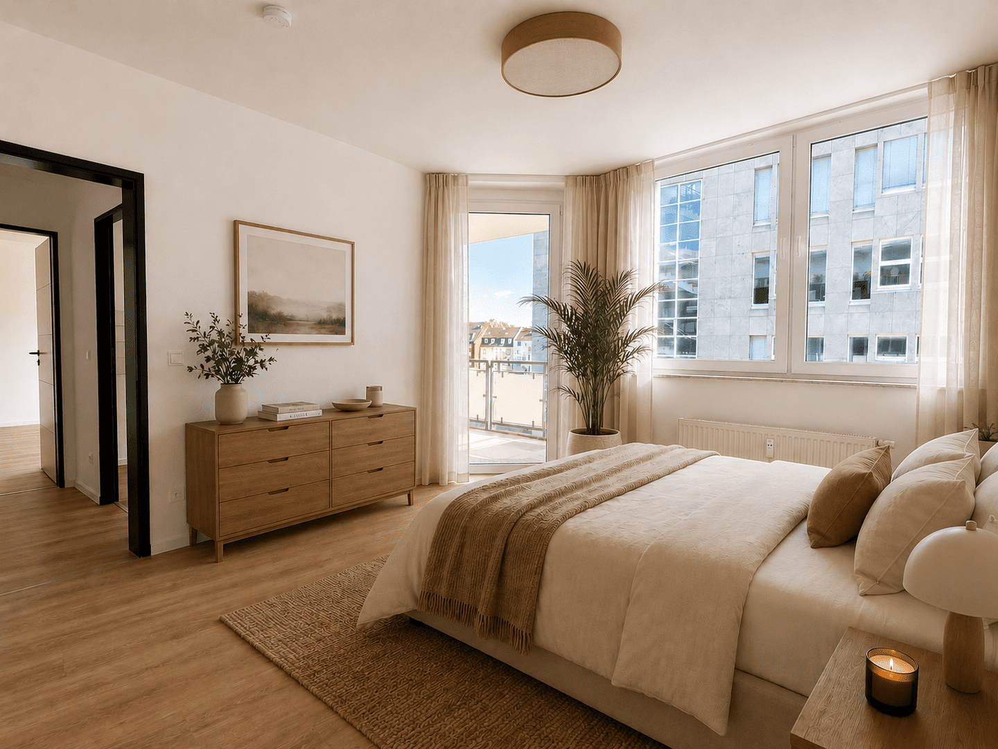 Bezugsfrei | Stilvolle 2-Zimmer-Wohnung mit Balkon in gepflegtem Baujahr 2004 – Düsseldorf – Vorschaubild 6