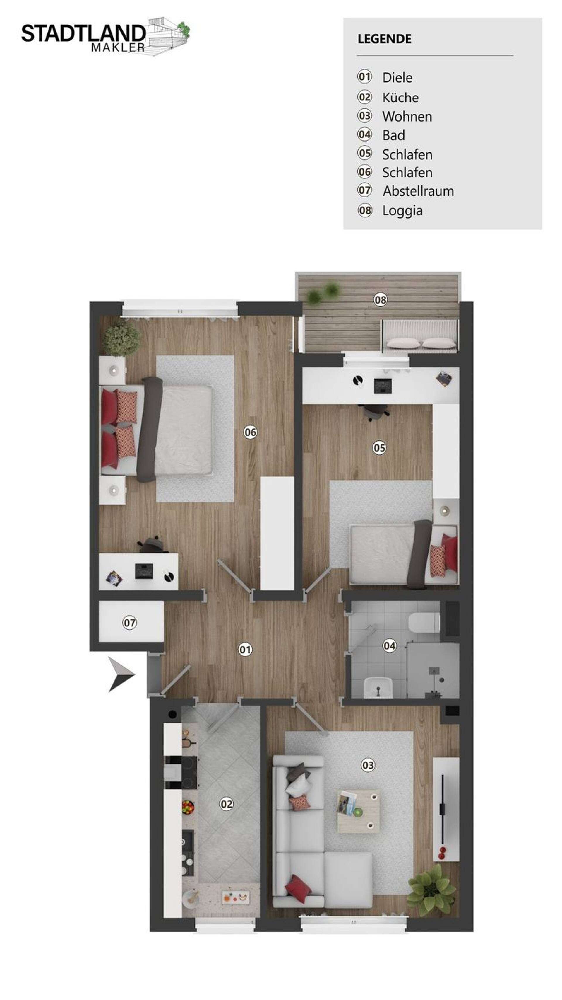 Etagenwohnung in 51371 Leverkusen mit 66 m² kaufen
