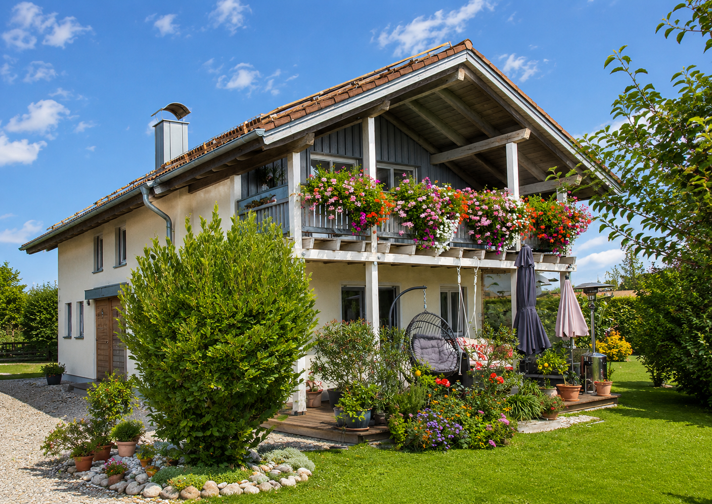 Sehr gepflegtes Einfamilienhaus in Raubling – Energieklasse A, 2 Garagen & Bergblick
