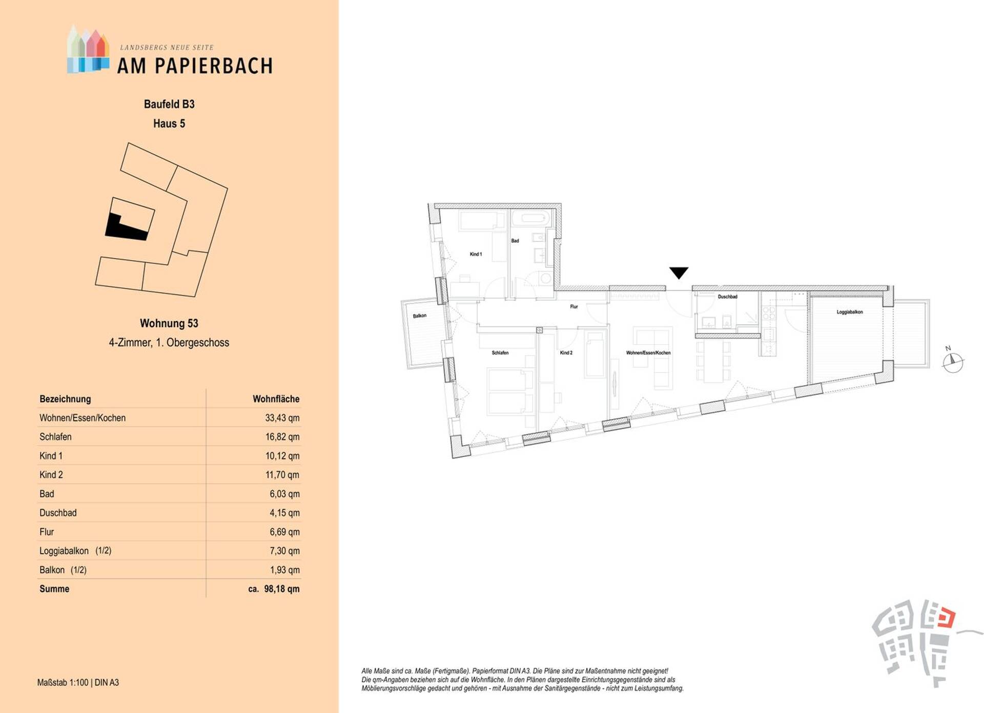 Etagenwohnung in 86899 Landsberg am Lech mit 98,18 m² kaufen