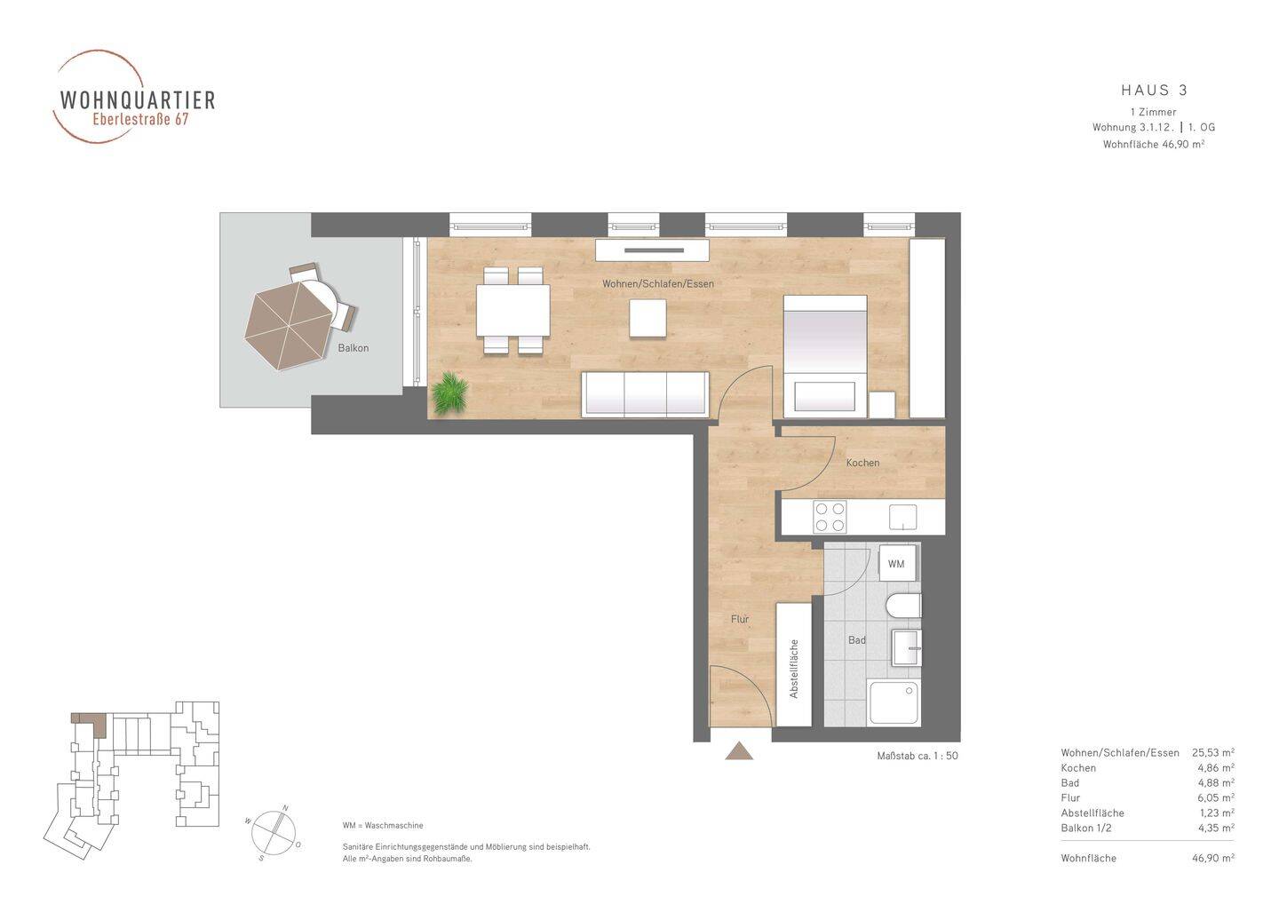 MODERNE 2-ZIMMERWOHNUNG IN AUGSBURG / PFERSEE – Augsburg – Vorschaubild 2