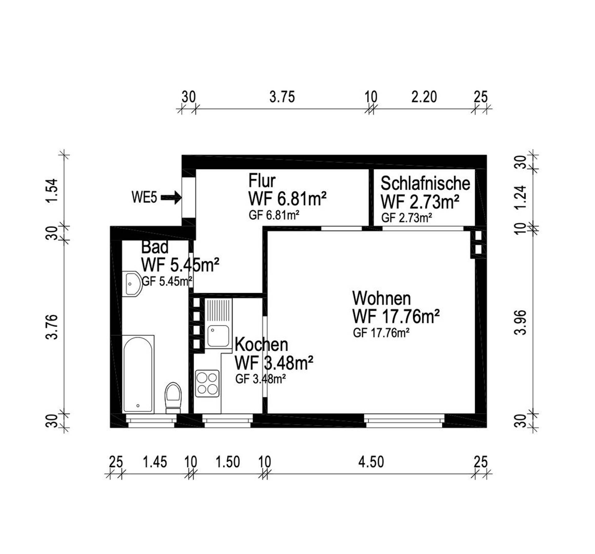 Etagenwohnung in 51105 Köln mit 35,9 m² kaufen