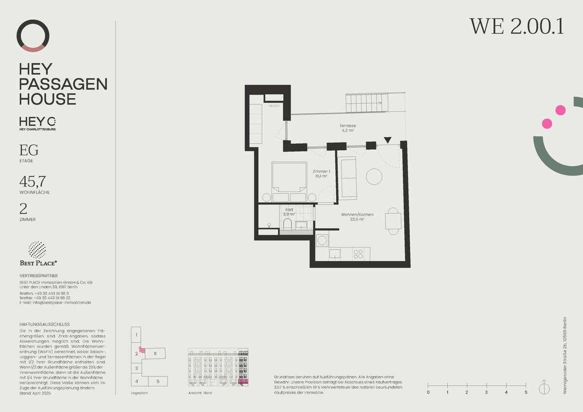 Lichtdurchflutete 2-Zimmer-Wohnung mit Terrasse und offenem Wohn-Ess-Bereich – Berlin – Vorschaubild 6