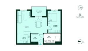 Barrierefreie Eigentumswohnung im 1. OG mit Westbalkon und großer Wohnküche – 40597 Düsseldorf – Vorschaubild 8