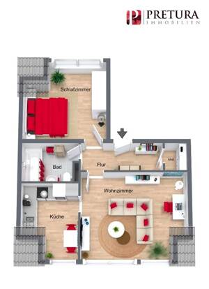 2-Zimmerwohnung mit Gemeinschaftsgarten in Essen – 45355 Essen – Vorschaubild 2