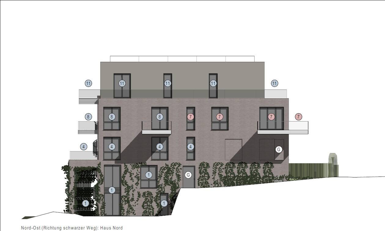 Großer Balkon mit Traveblick 3-Zimmer-Wohnung im 1. Obergeschoss – Lübeck – Vorschaubild 9