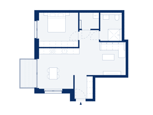 2-Zimmer-Wohnung im 1.OG mit offenem Wohn-Essbereich - Süd-Balkon (D06) – 53129 Bonn – Vorschaubild 2