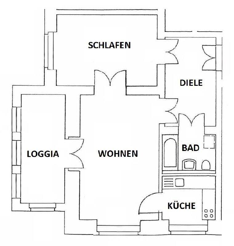 Ihr neues Zuhause: 2-Raumwohnung mit großzügiger Loggia im Universitätsviertel – Dresden – Vorschaubild 2