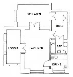 Ihr neues Zuhause: 2-Raumwohnung mit großzügiger Loggia im Universitätsviertel – 1069 Dresden – Vorschaubild 2