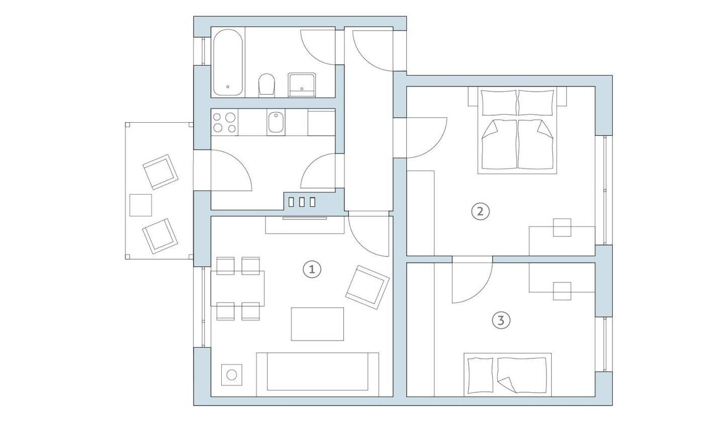 Lichtdurchflutete 3-Zimmer-Eigentumswohnung mit Balkon in Rostock-Hansaviertel - Provisionsfrei!