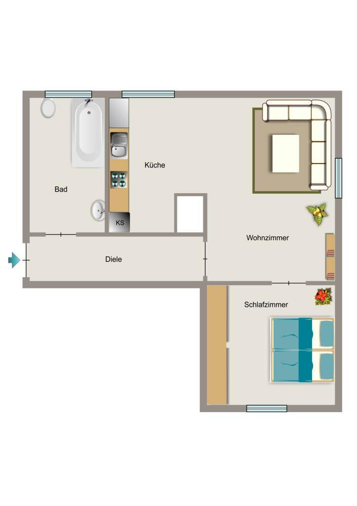 Demnächst frei! 2-Zimmer-Wohnung in Essen Stoppenberg – Essen – Vorschaubild 2