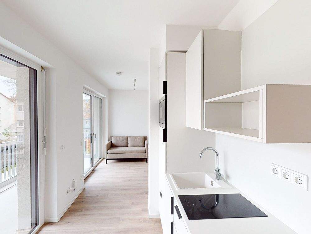 Single-Apartment mit Einbauküche