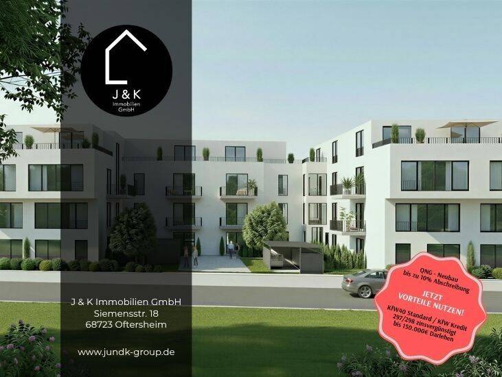 Kapitalanleger auf nach Plankstadt! KfW 40 QNG Eigentumswohnung im 1. OG mit Balkon