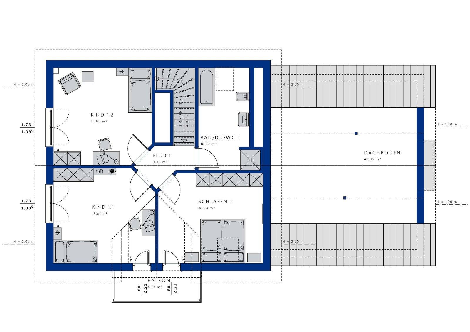 Ihr schlüsselfertiges Einfamilienhaus mit Einliegerwohnung mit Keller inkl. Grundstück und KfW55-föderfähig – Laufach – Vorschaubild 5