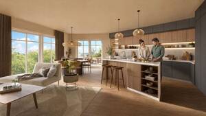 114,40 m² mit großzügigem Balkon, zwei Schlafzimmern und Gäste-/ Arbeitszimmer - QNG ab 1,69 % p. a.
