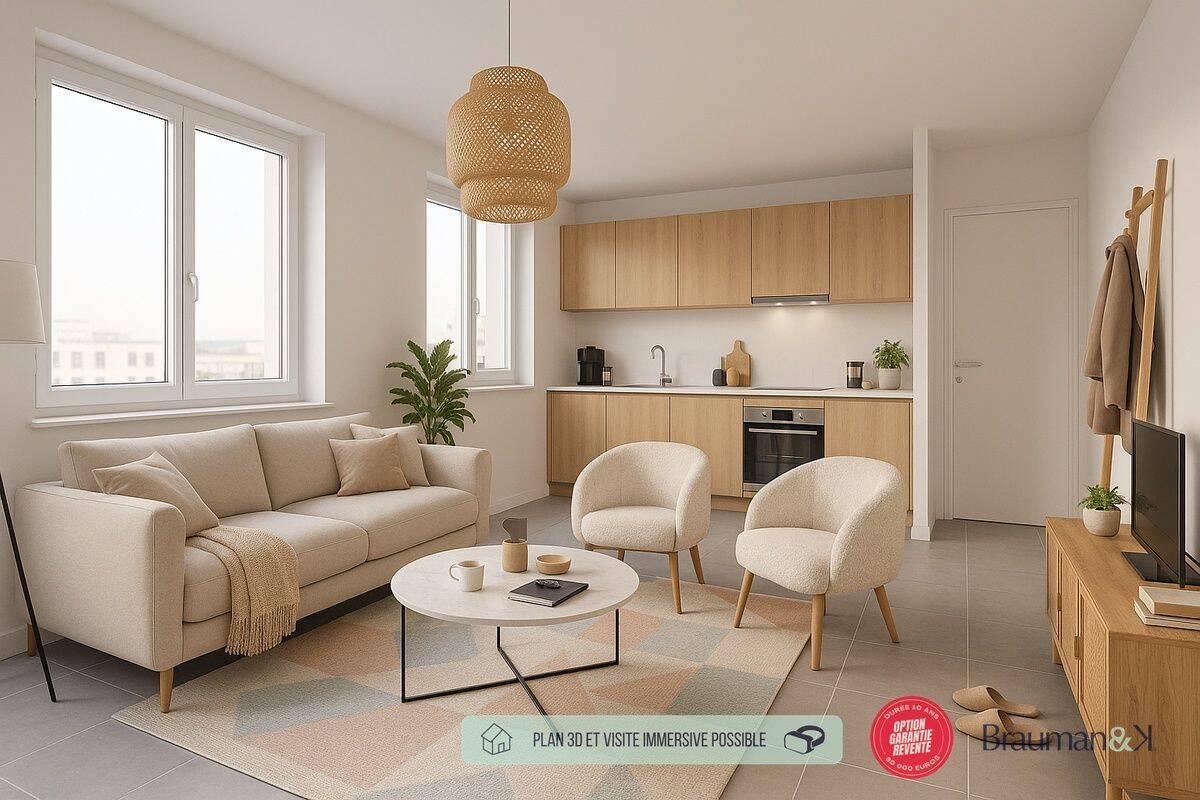 Appartement 2 pièces 39 m² · à Saint-Orens-de-Gameville · 39 m² · 158 100 €