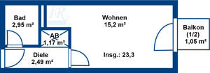 1-Zimmer-Apartment mit Balkon und tollem Blick ins Grüne in Sendling, nur 3 Minuten zur U-Bahn – 81373 München – Vorschaubild 9