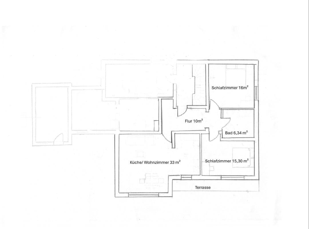 Helle Souterrainwohnung mit Terrasse  und Zugang zum Garten in Künzell