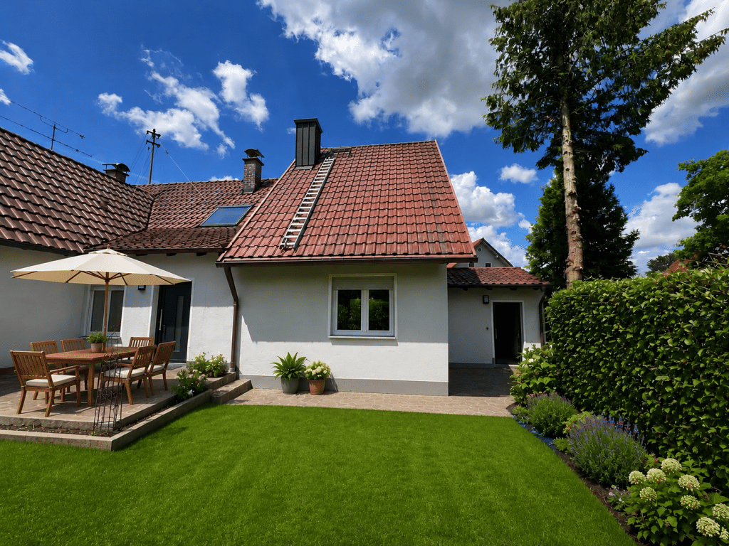**Tolle, hochwertig ren. DHH mit EBK, schönem Garten u. Garage, Hallbergmoos (S8)** – Hallbergmoos – Bild 1 von 9