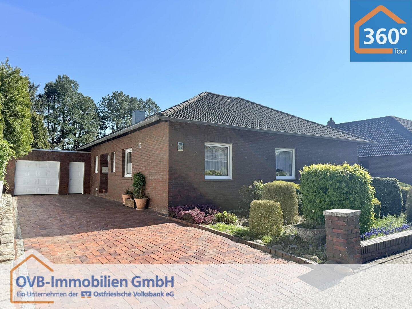Wohnen auf einer Ebene - solider Bungalow mit großem Garten & Garage – Hinte – Bild 1 von 9
