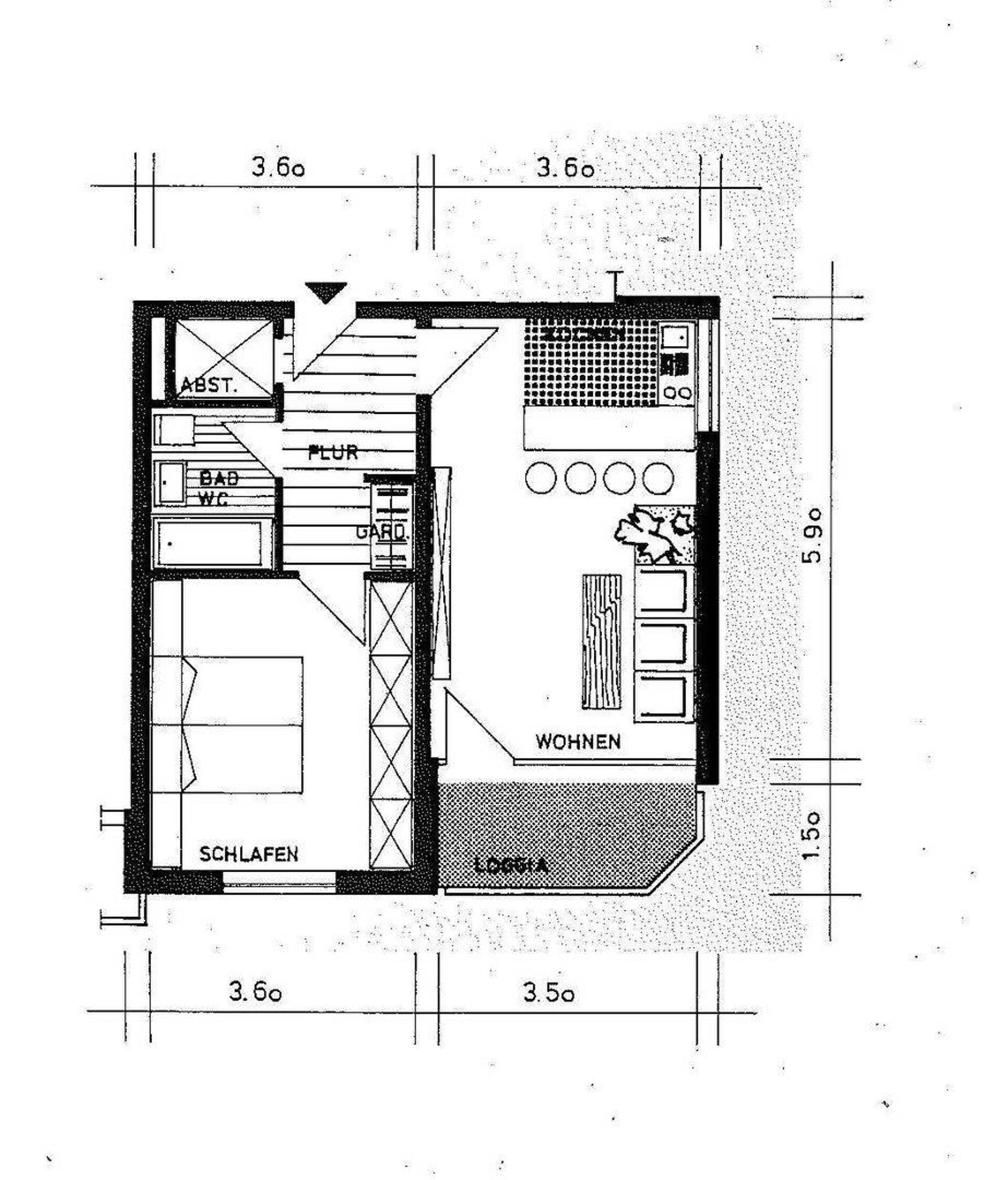 Etagenwohnung in 66424 Homburg mit 50 m² kaufen