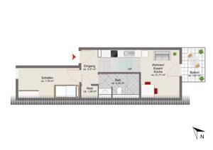 Charmante Dachgeschosswohnung mit Balkon - kompakte Neubauwohnung in begehrter Münchner Lage – 81377 München – Vorschaubild 6